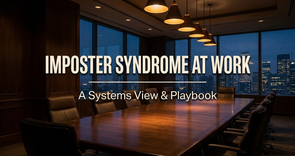 Imposter Syndrome at Work: A Systems View & Playbook